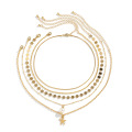 Colar de lantejoulas estilo oceano de praia pérola estrela do mar conjunto de joias joias minimalistas acessórios femininos